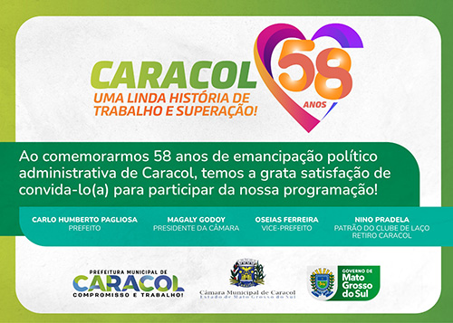 Carlos Humberto Pagliosa, Magaly Godoy, Oseias Ferreira e Nino Pradela divulgam programação para o aniversário de 58 anos de Caracol