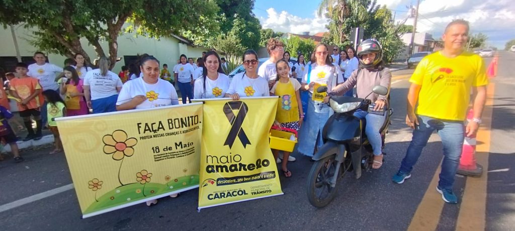 Caracol realiza Blitz Educativa e intensifica ações do Maio Amarelo e Maio Laranja Caracol realiza Blitz Educativa e intensifica ações do Maio Amarelo e Maio Laranja