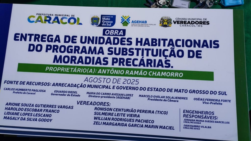 Prefeitura de Caracol entrega 26 novas casas e inaugura ponte de concreto
