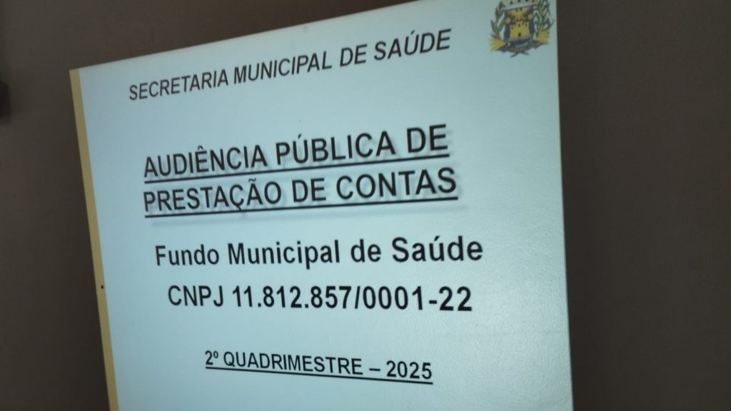 Secretaria de Saúde de Caracol realiza prestação de contas do 2º quadrimestre de 2025