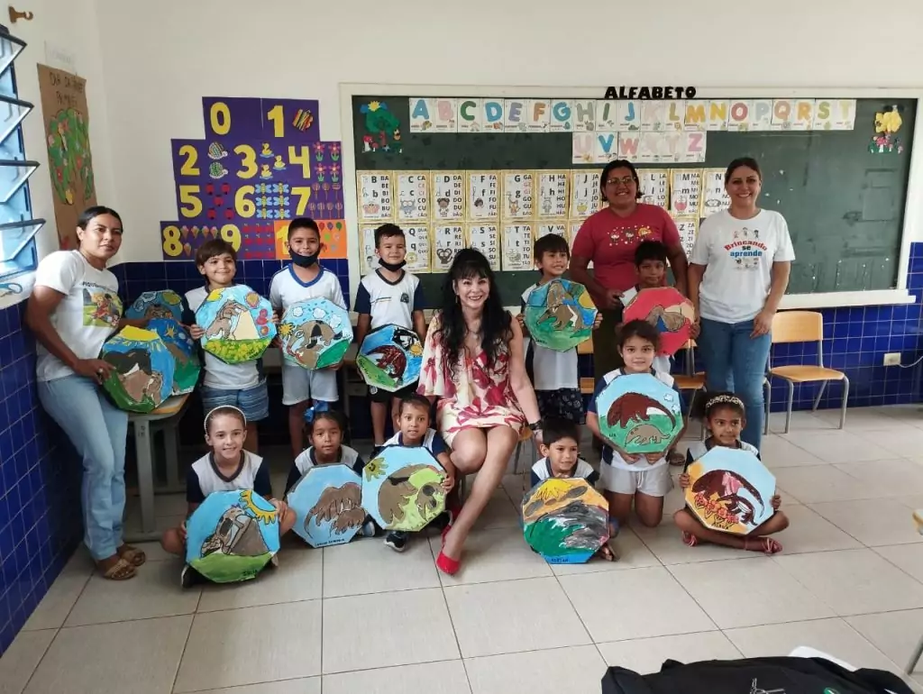 Escritora Sul-Mato-Grossense Sandra Andrade participa de Contação de Histórias com alunos da rede municipal de Caracol