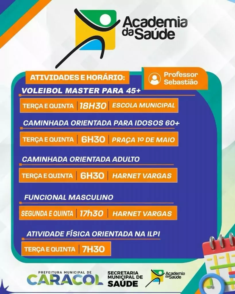 Academia da Saúde de Caracol oferece atividades físicas para todas as idades