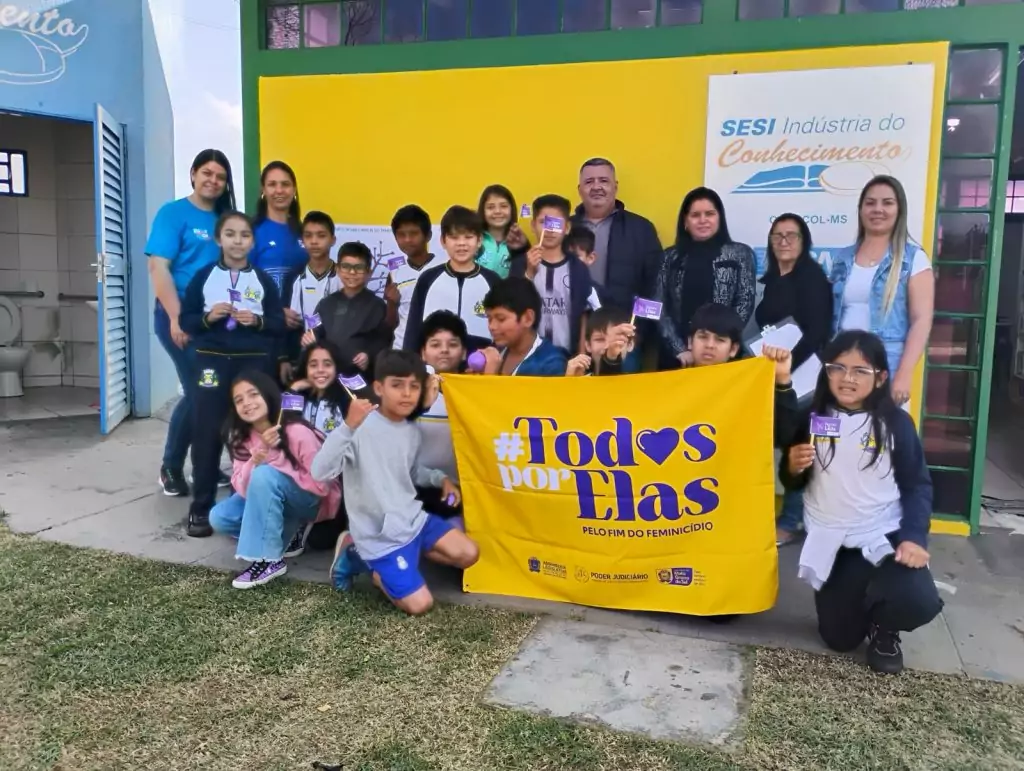 Campanha Agosto Lilás mobiliza crianças e adolescentes em Caracol Campanha Agosto Lilás mobiliza crianças e adolescentes em Caracol