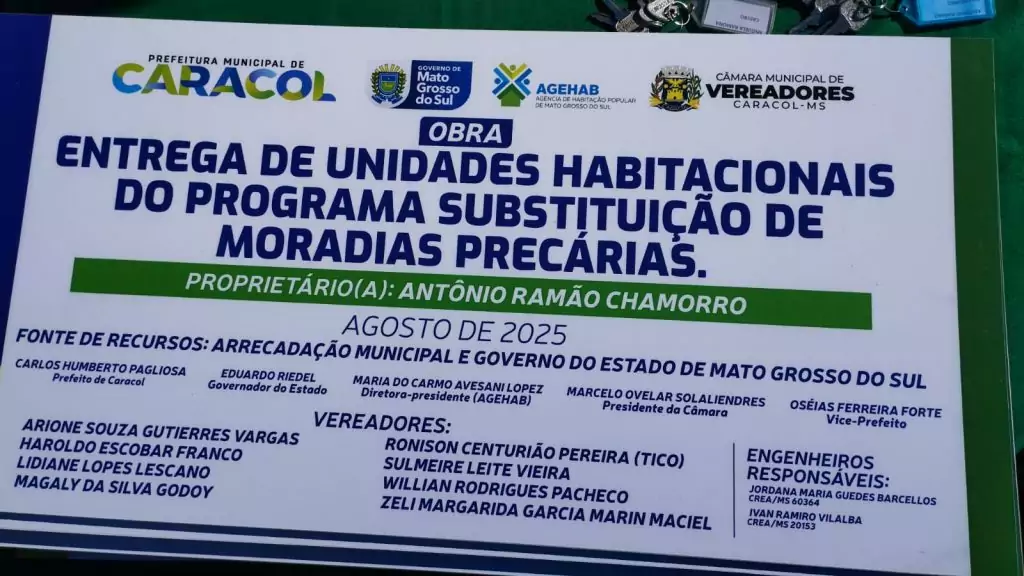 Prefeitura de Caracol entrega 26 novas casas e inaugura ponte de concreto