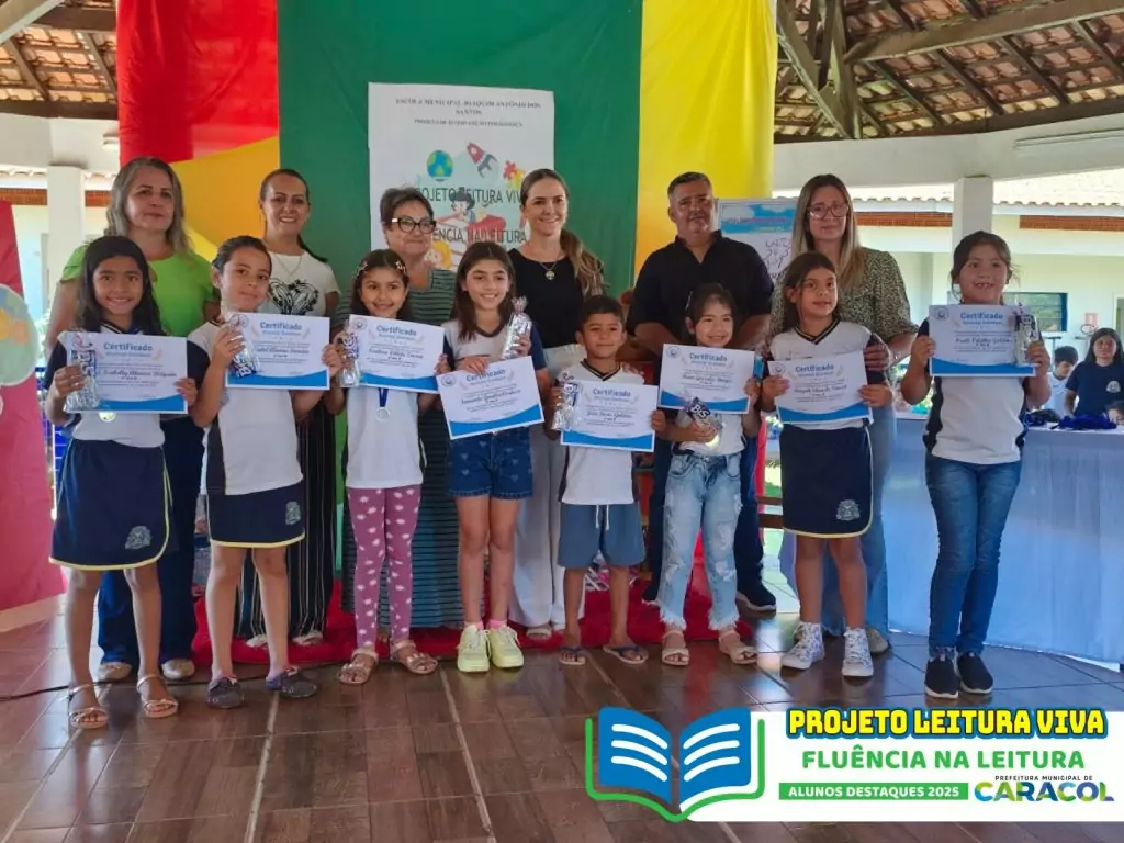 Projeto Leitura Viva premia alunos destaques de 2025 em Caracol