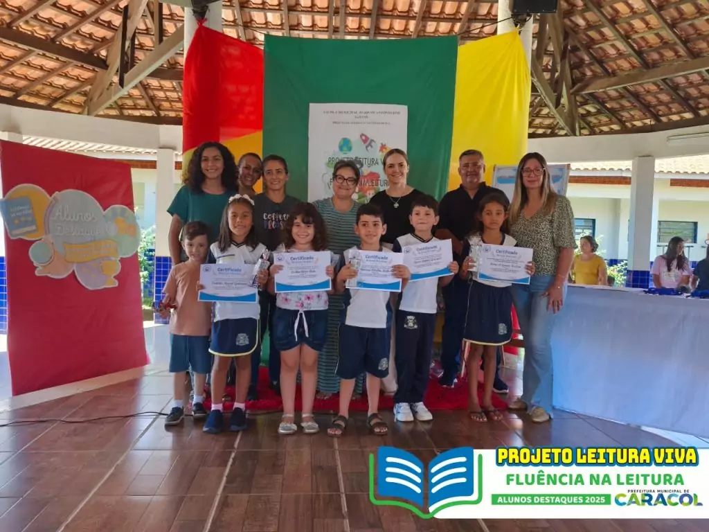 Projeto Leitura Viva premia alunos destaques de 2025 em Caracol