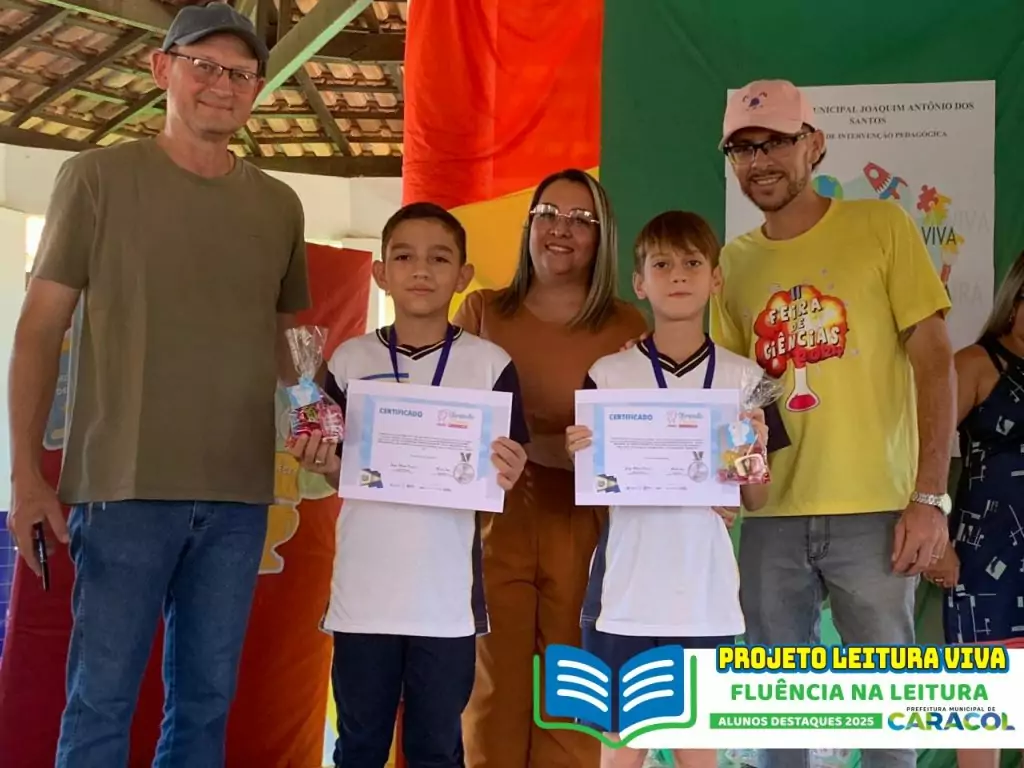 Projeto Leitura Viva premia alunos destaques de 2025 em Caracol