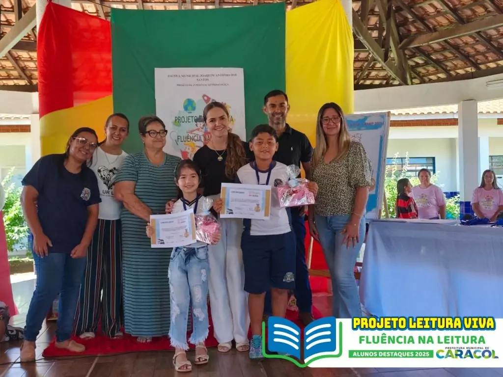 Projeto Leitura Viva premia alunos destaques de 2025 em Caracol