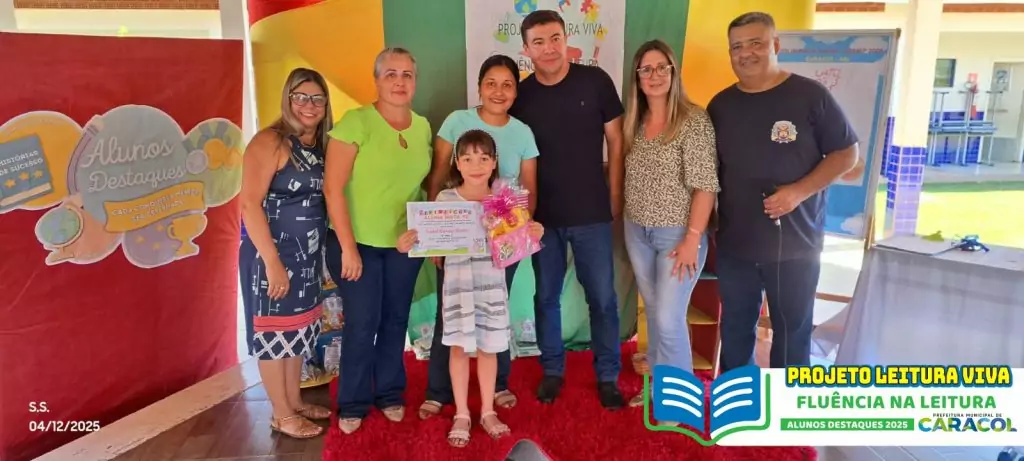 Projeto Leitura Viva premia alunos destaques de 2025 em Caracol