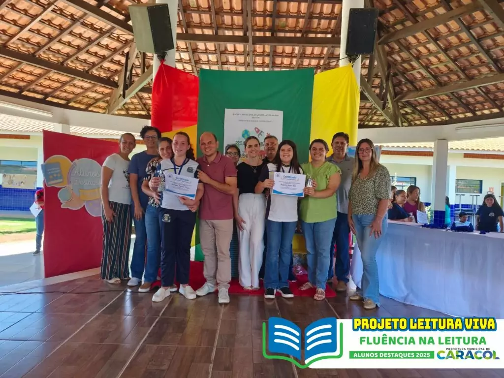 Projeto Leitura Viva premia alunos destaques de 2025 em Caracol