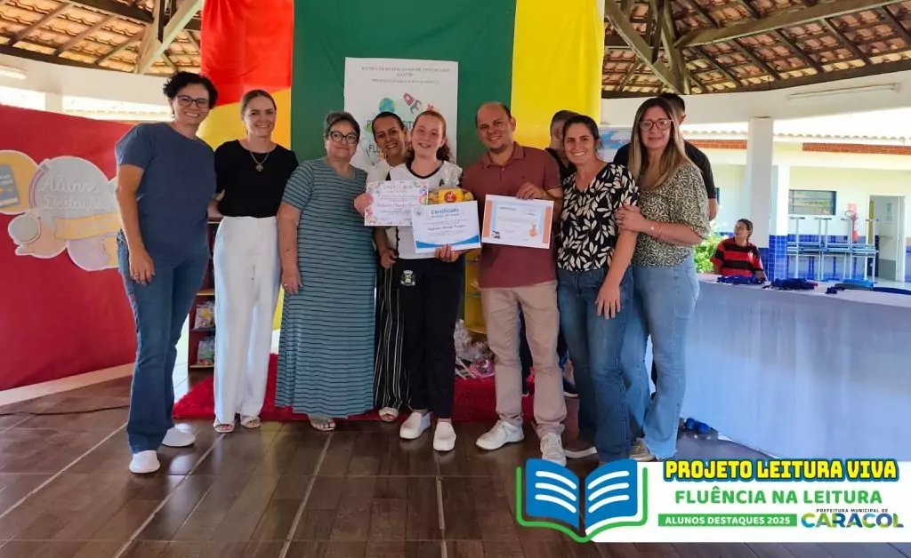 Projeto Leitura Viva premia alunos destaques de 2025 em Caracol