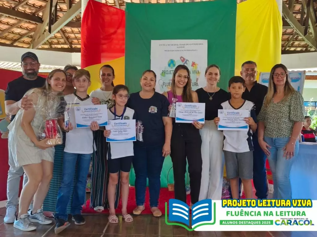 Projeto Leitura Viva premia alunos destaques de 2025 em Caracol