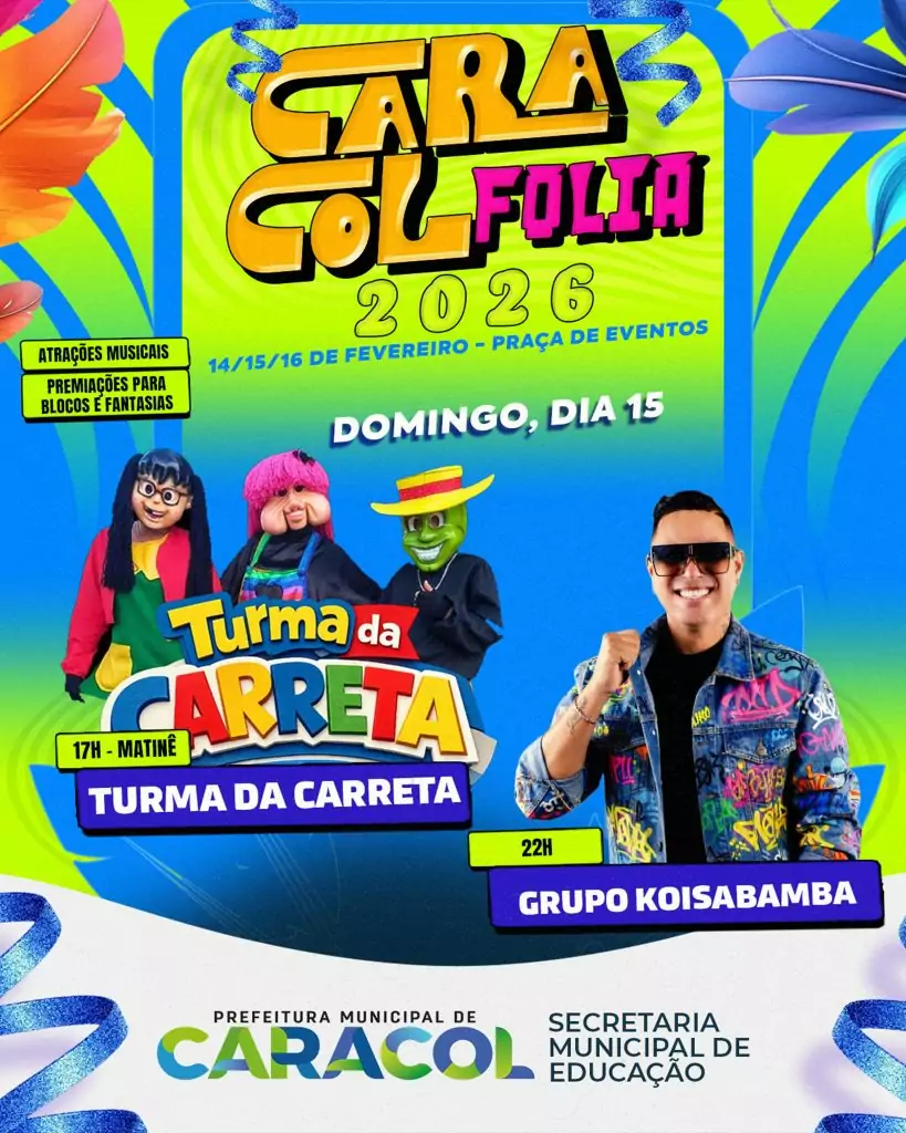 Caracol se prepara para três dias de festa no Caracol Folia 2026